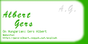 albert gers business card